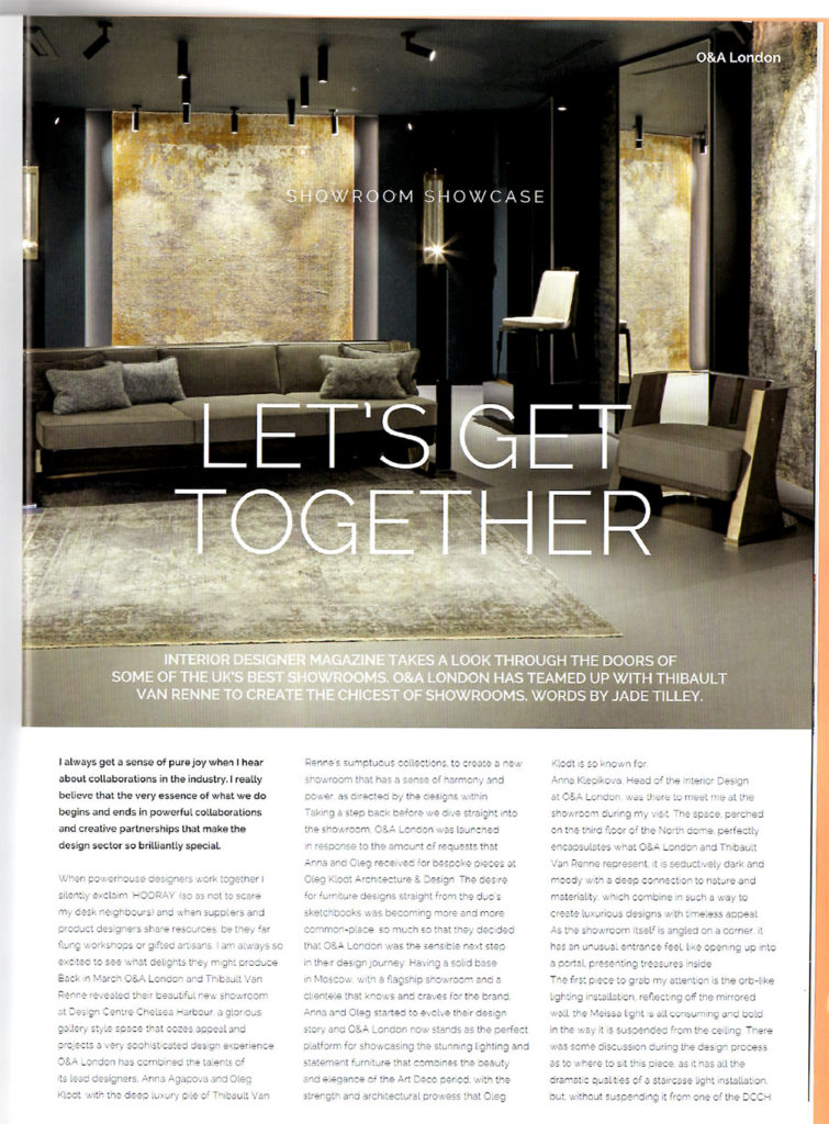 Our Project At Interior Designer Magazine O A London